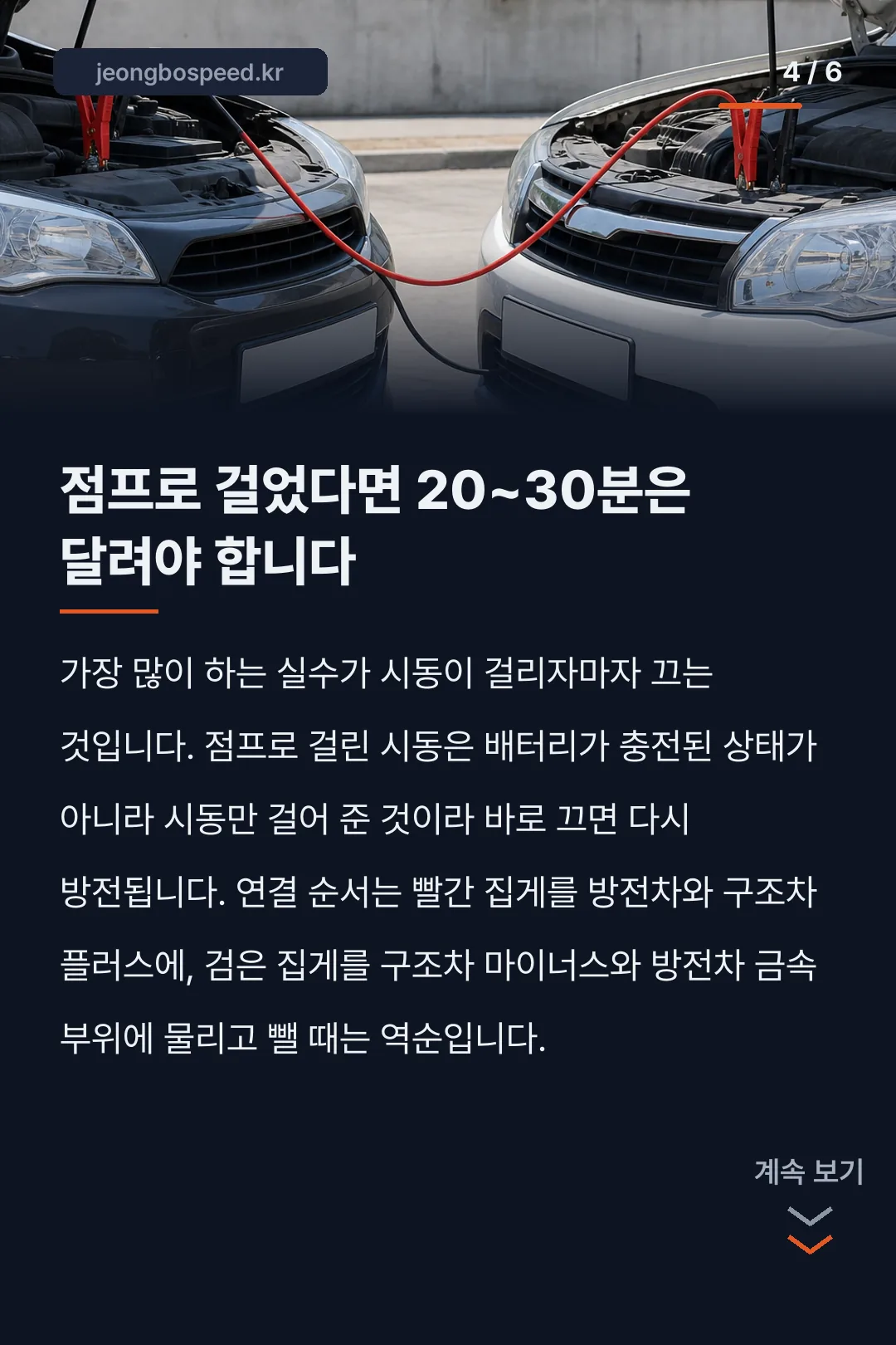 연휴 전 자동차 배터리 점검 카드뉴스 4