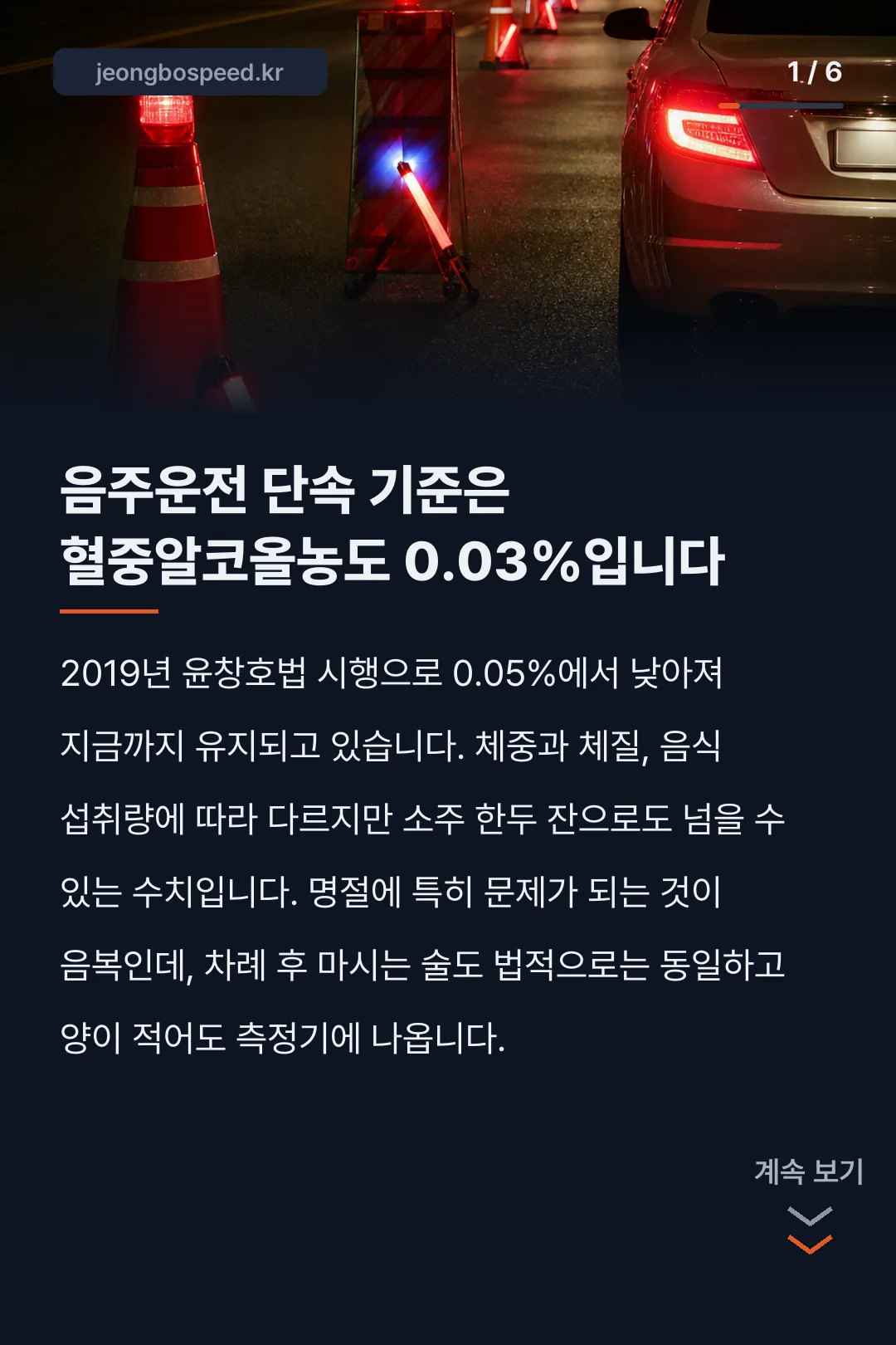 명절 음주운전 처벌 기준 카드뉴스 1