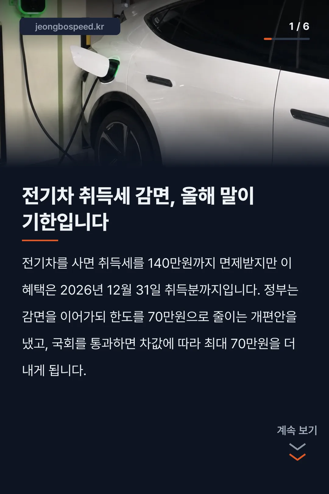 전기차 취득세 감면 카드뉴스 1