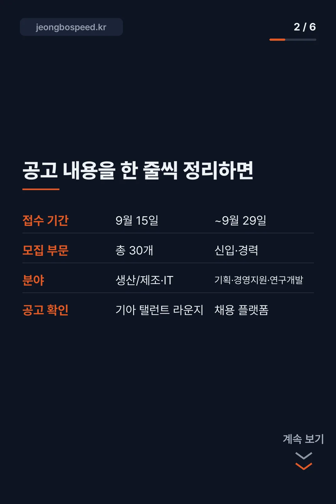 기아자동차 채용 카드뉴스 2