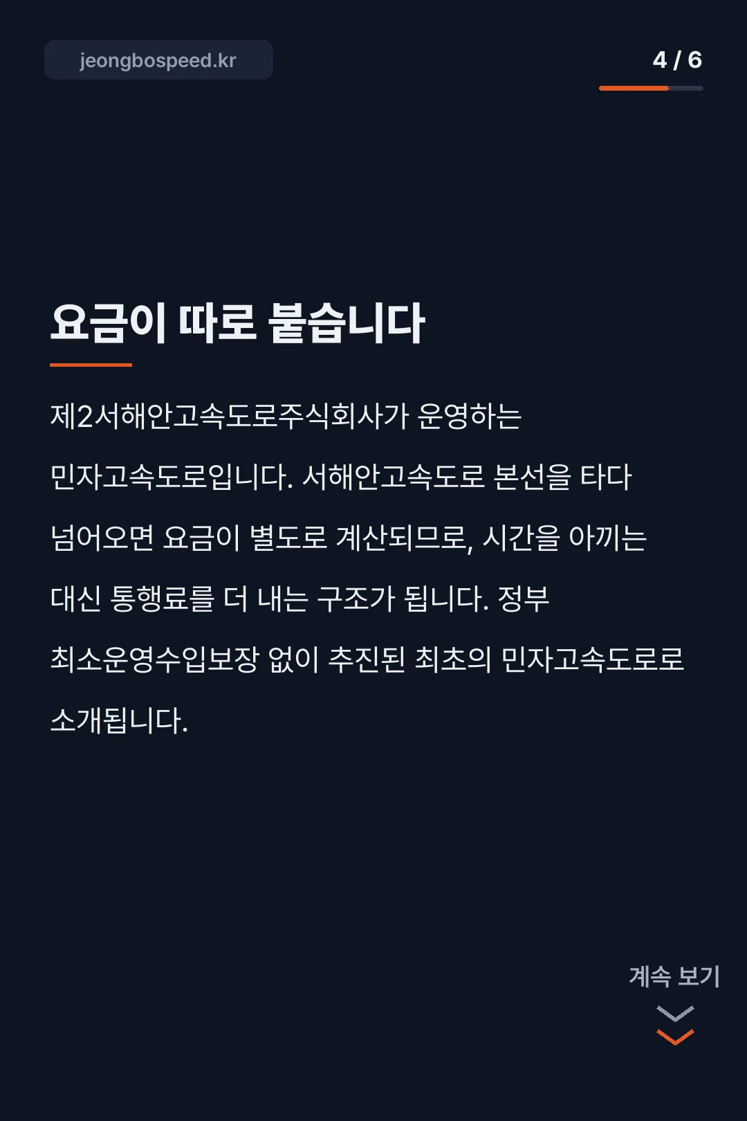 제2서해안고속도로 교통상황 카드뉴스 4