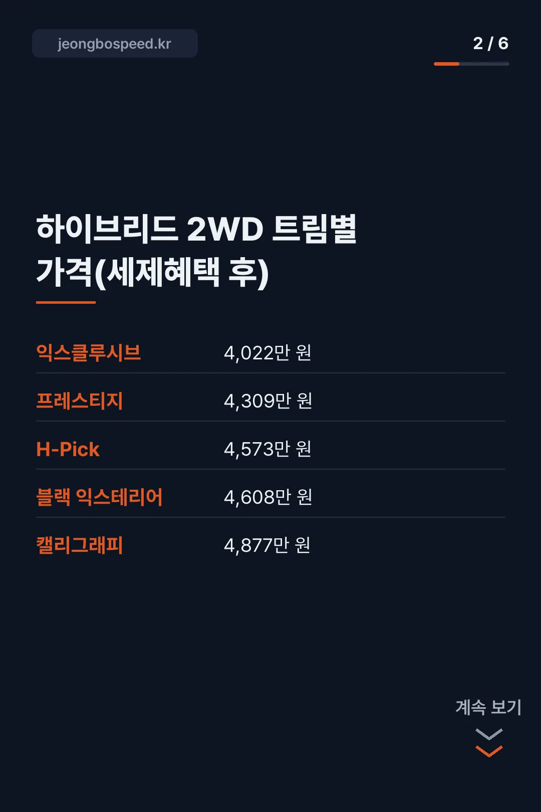 2026 싼타페 모의견적 카드뉴스 2