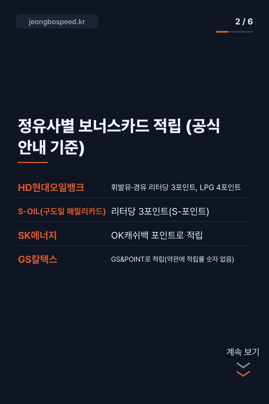 주유 보너스카드 카드뉴스 2