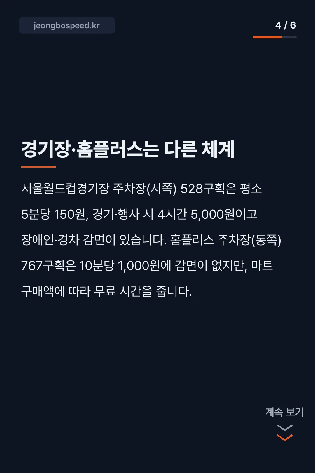 상암 하늘공원 주차장 카드뉴스 4