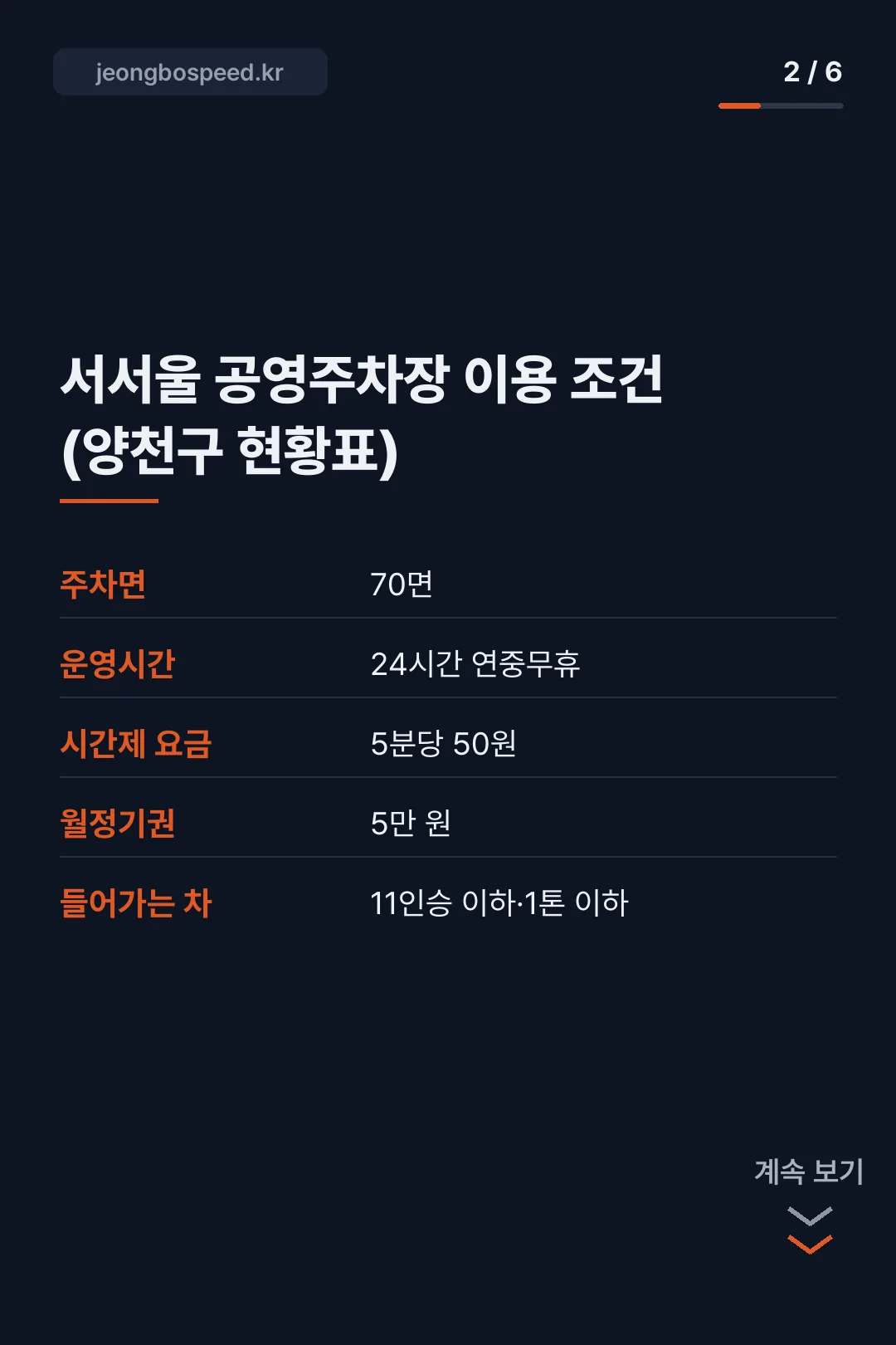 서서울호수공원 주차 카드뉴스 2