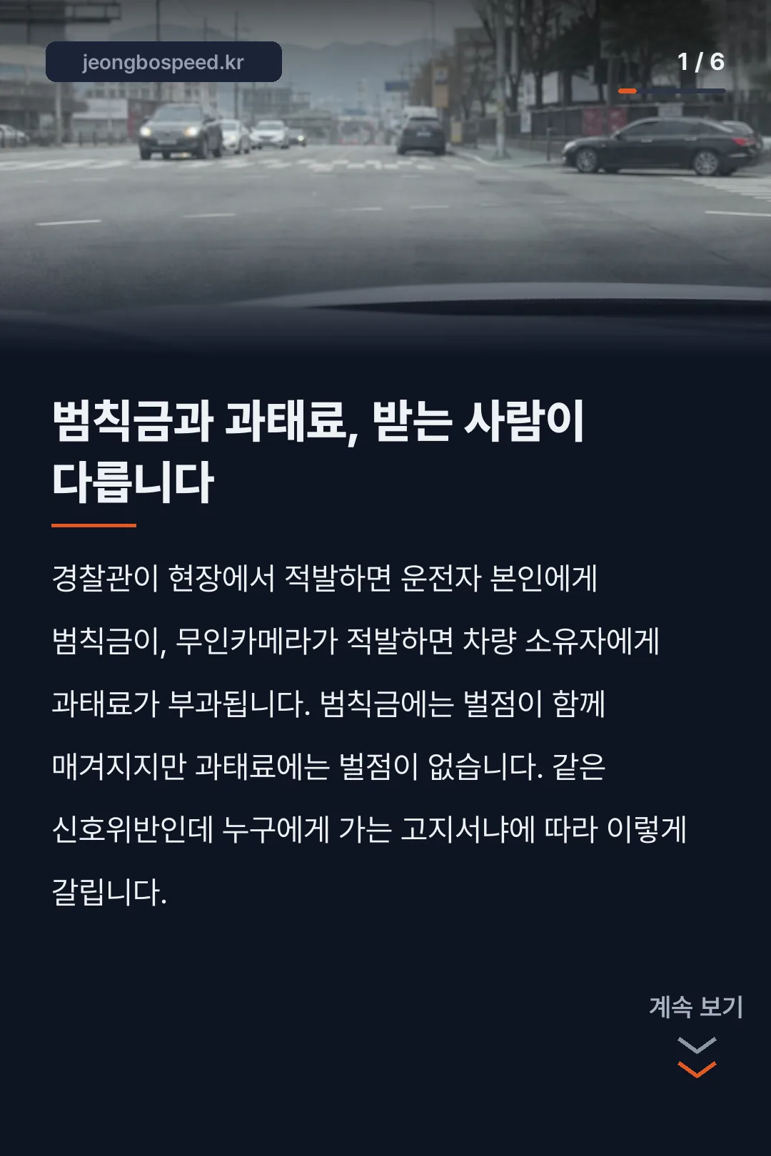 신호위반 조회 카드뉴스 1